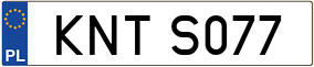 Trailer License Plate